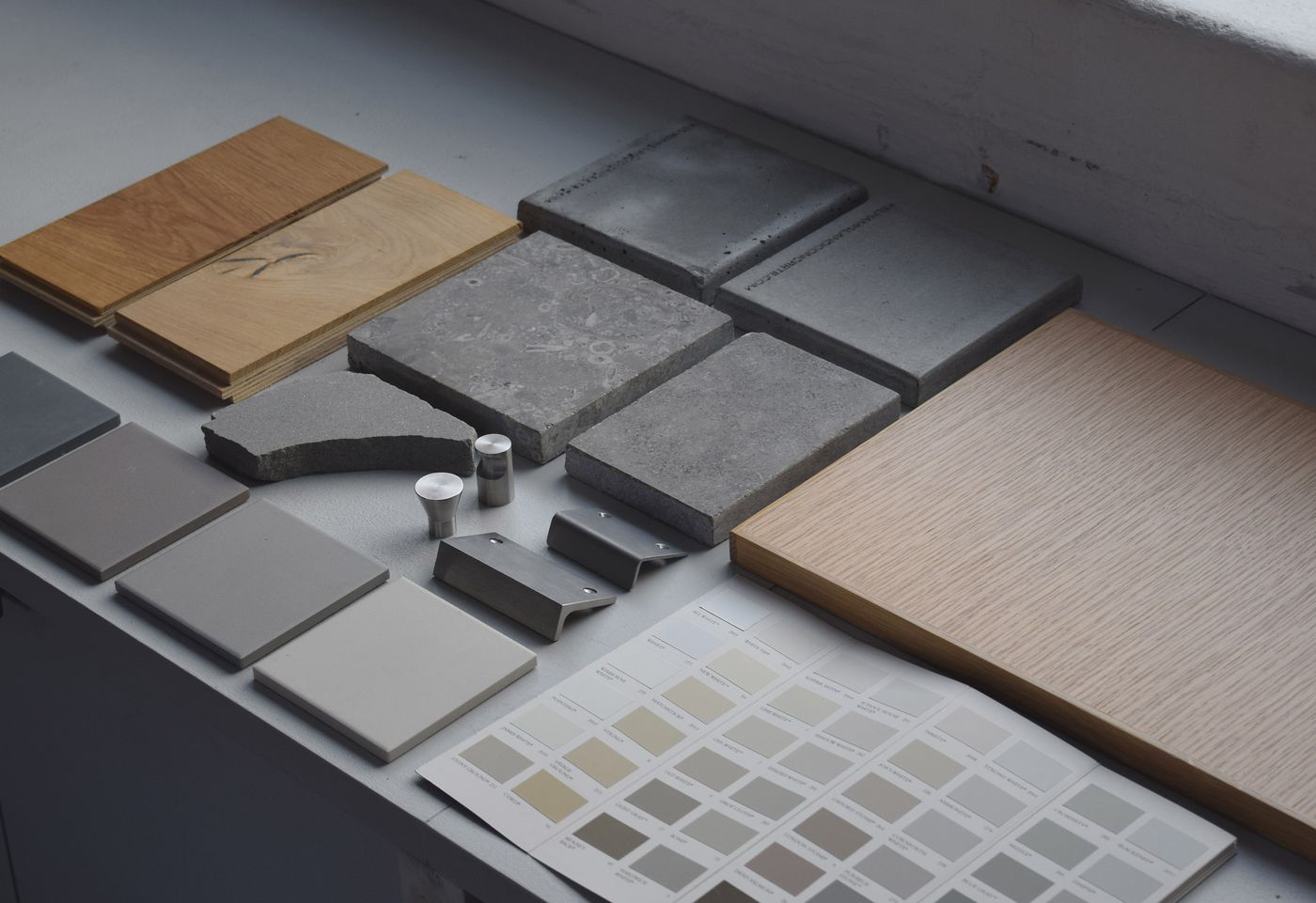 Proposed material palette for the Castleton Road project designed by From Works.