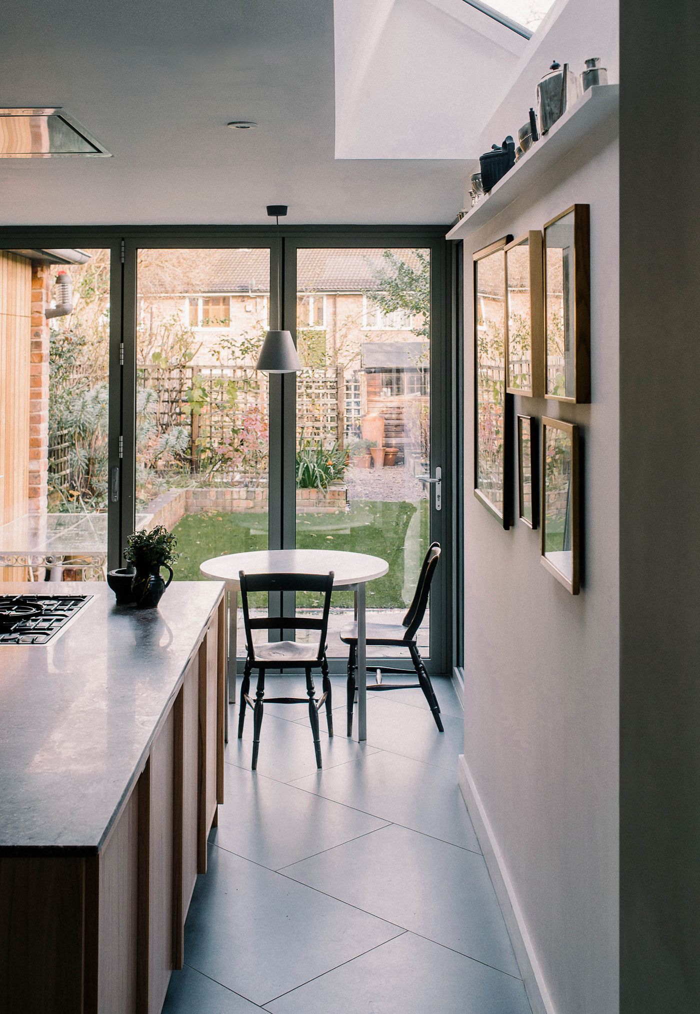 Moss green stained plywood and steamed beech kitchen by From Works and Ma-kon.